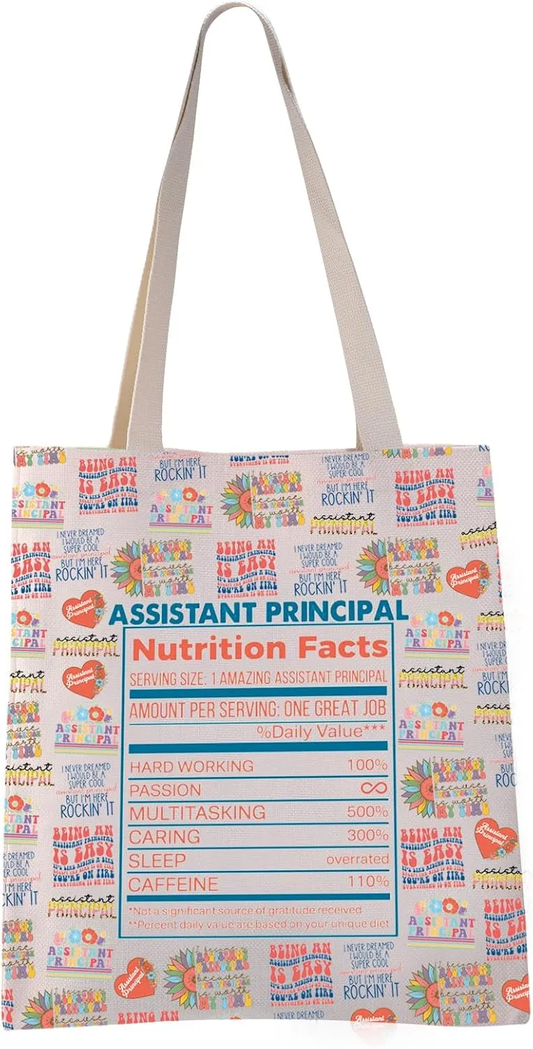 VAMSII Assistant Principal Tote Bag Principal Thank You Gift Principal Retirement Gift (Assistant Principal tote)