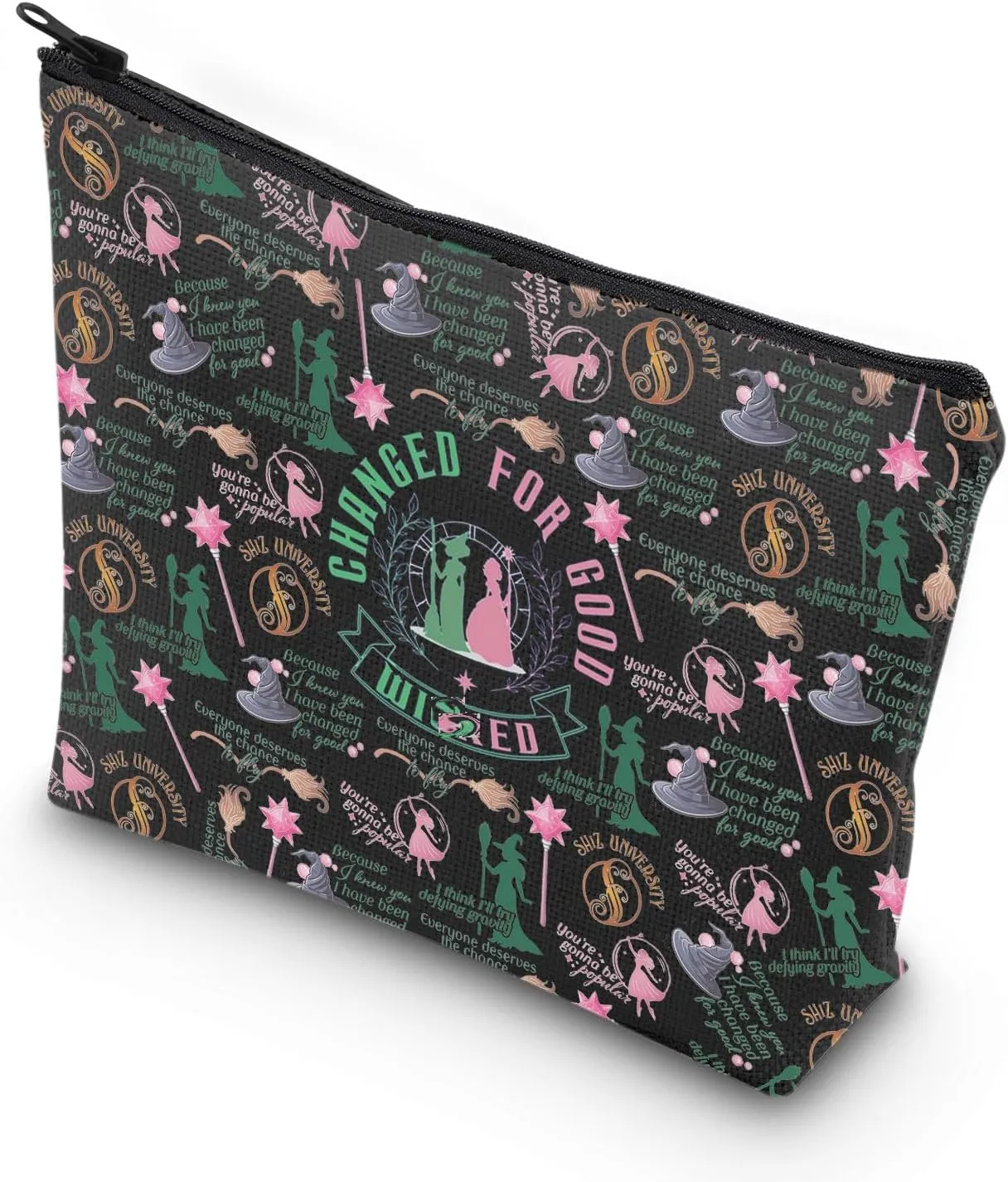 VAMSII Musical Lover Gifts Broadway Musical Fans Gifts Changed For Good W Zipper Pouch Makeup Bag (CHANGED FOR)