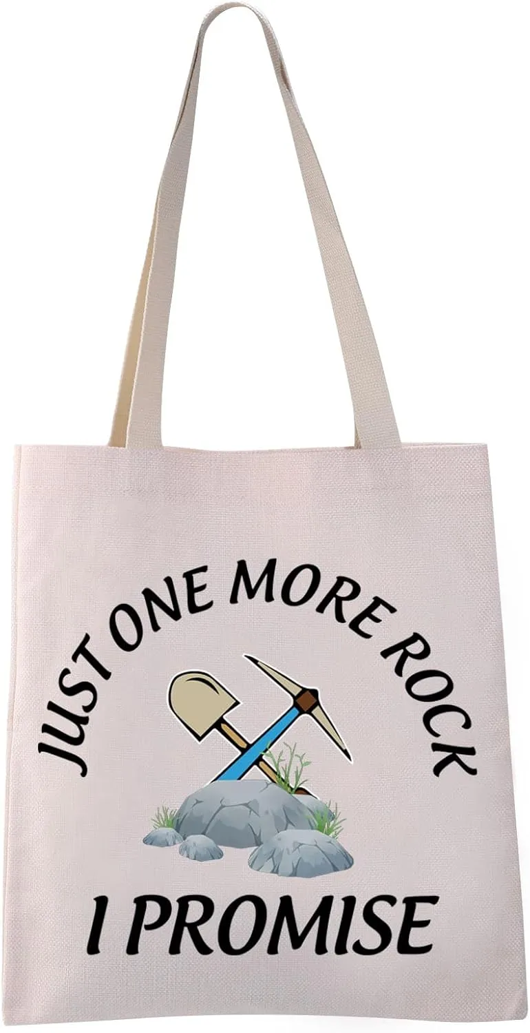 VAMSII Rock Collector Bag - Funny Geology Gifts for Rock Lovers (WT-I PROMISE)