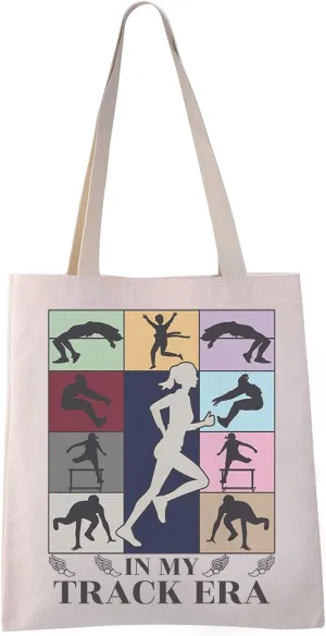 VAMSII Track And Field Lover Gift Country Running Gift Runner Gift In My Track Era Tote Bag (Track Era tote)