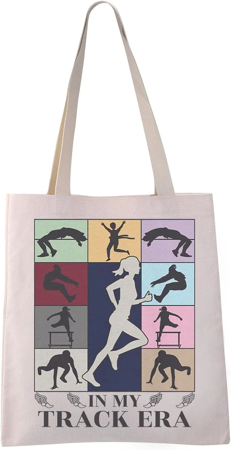 VAMSII Track And Field Lover Gift Country Running Gift Runner Gift In My Track Era Tote Bag (Track Era tote)