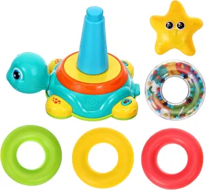 VANZACK Movable Turtle Stack with for Early Education Safe Design for Interactive Family Fun for Boys