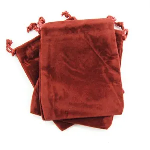 Velvet Jewelry Pouch Gift Bags, 25-Piece, 4-inch x 5-1/2-inch, Burgundy