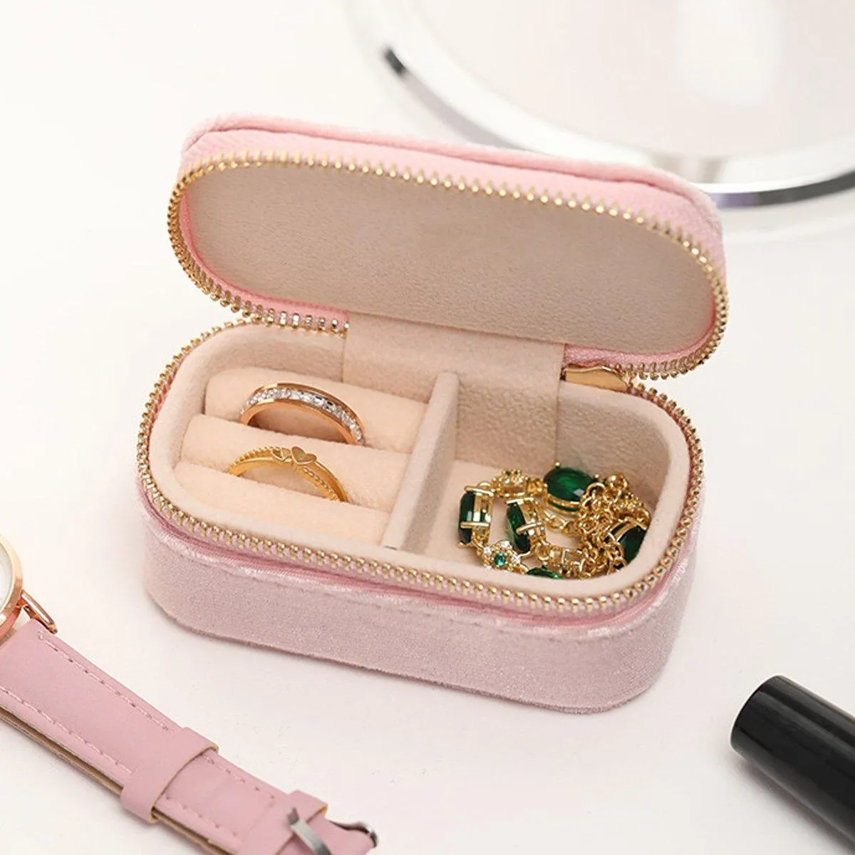 Velvet Jewelry Storage Box 6Colours 1PCS