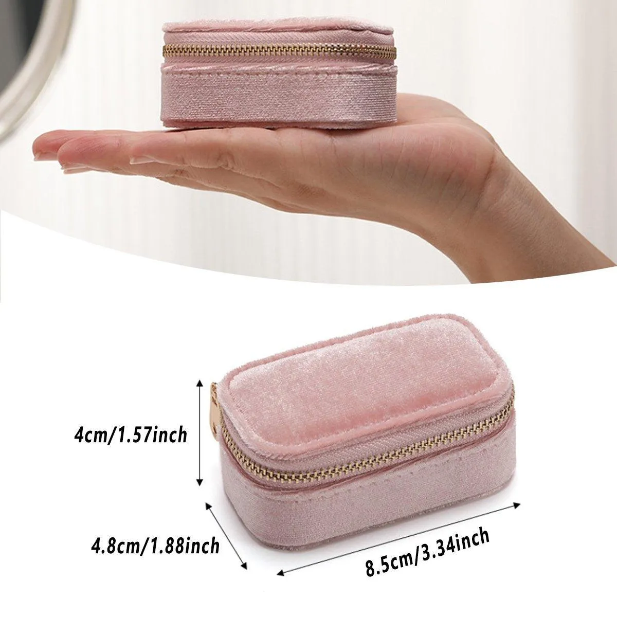 Velvet Jewelry Storage Box 6Colours 1PCS