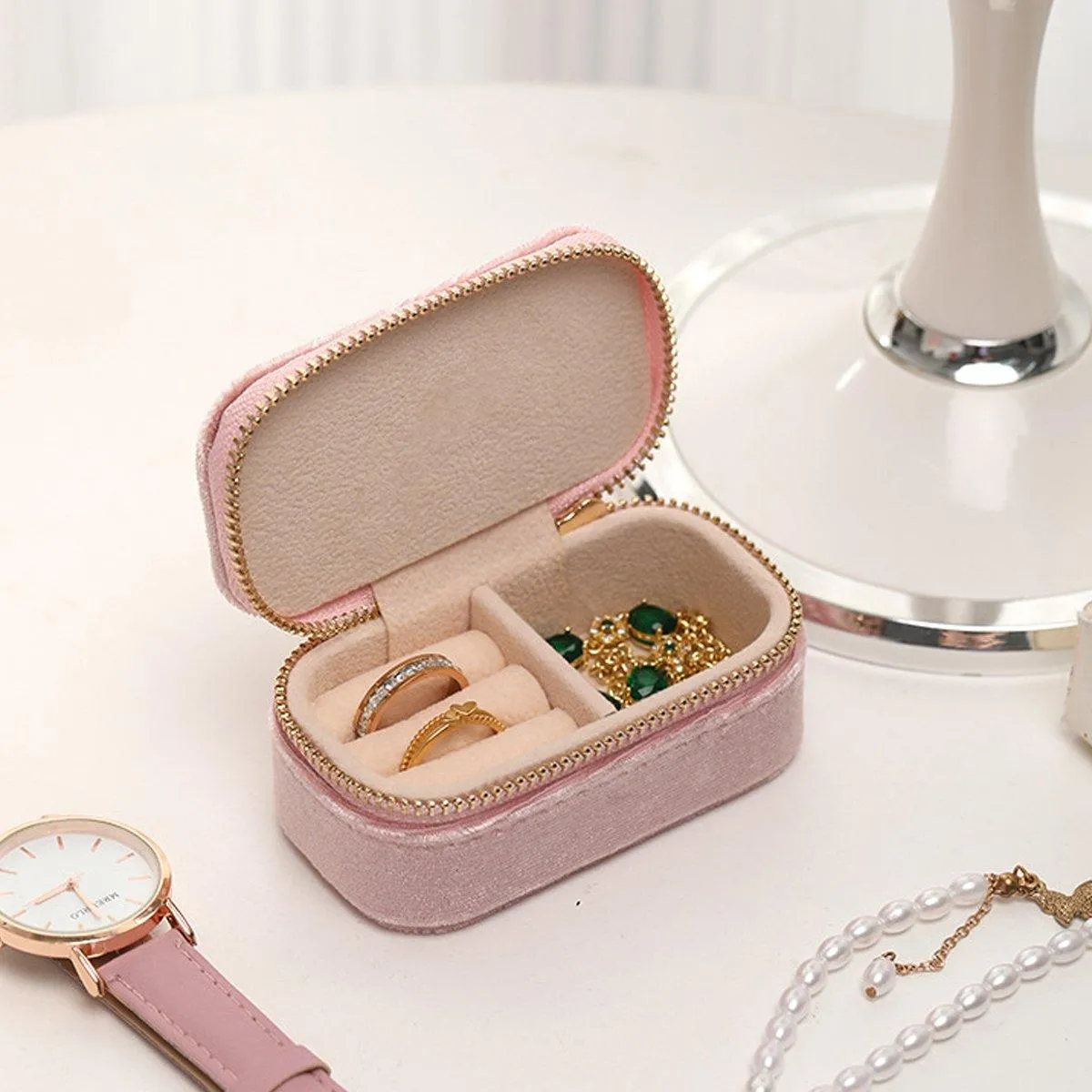 Velvet Jewelry Storage Box 6Colours 1PCS