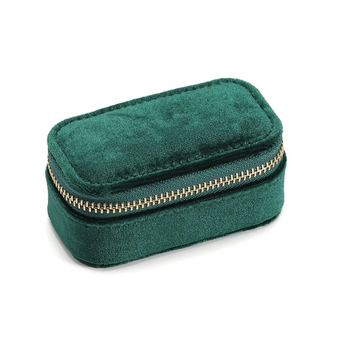 Velvet Mini Travel Jewelry Storage Box Portable Organizer Ring Earring Holder