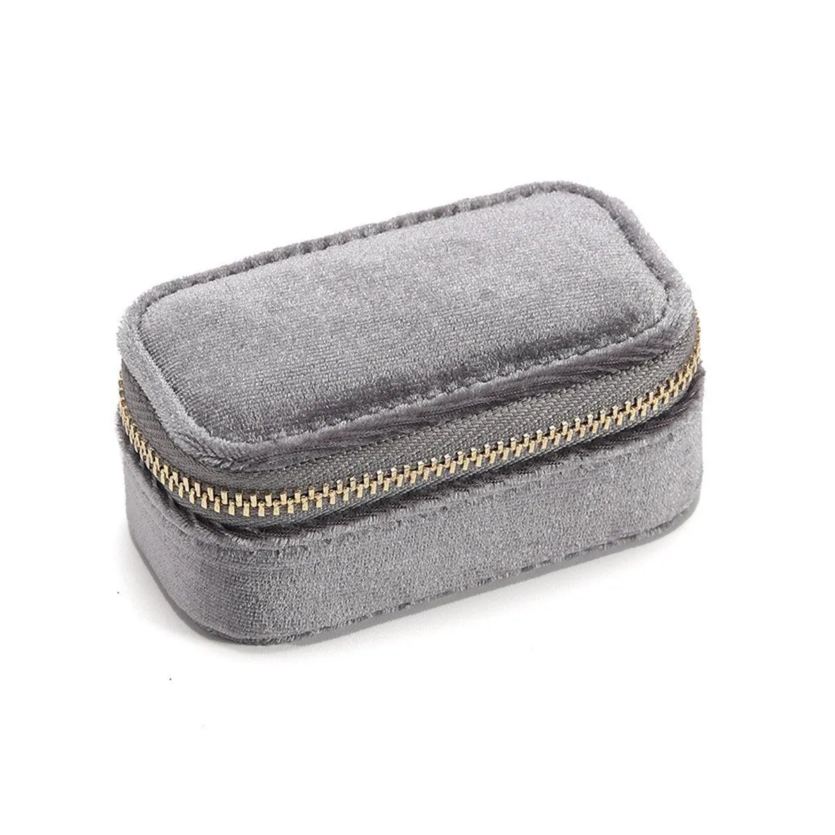 Velvet Mini Travel Jewelry Storage Box Portable Organizer Ring Earring Holder