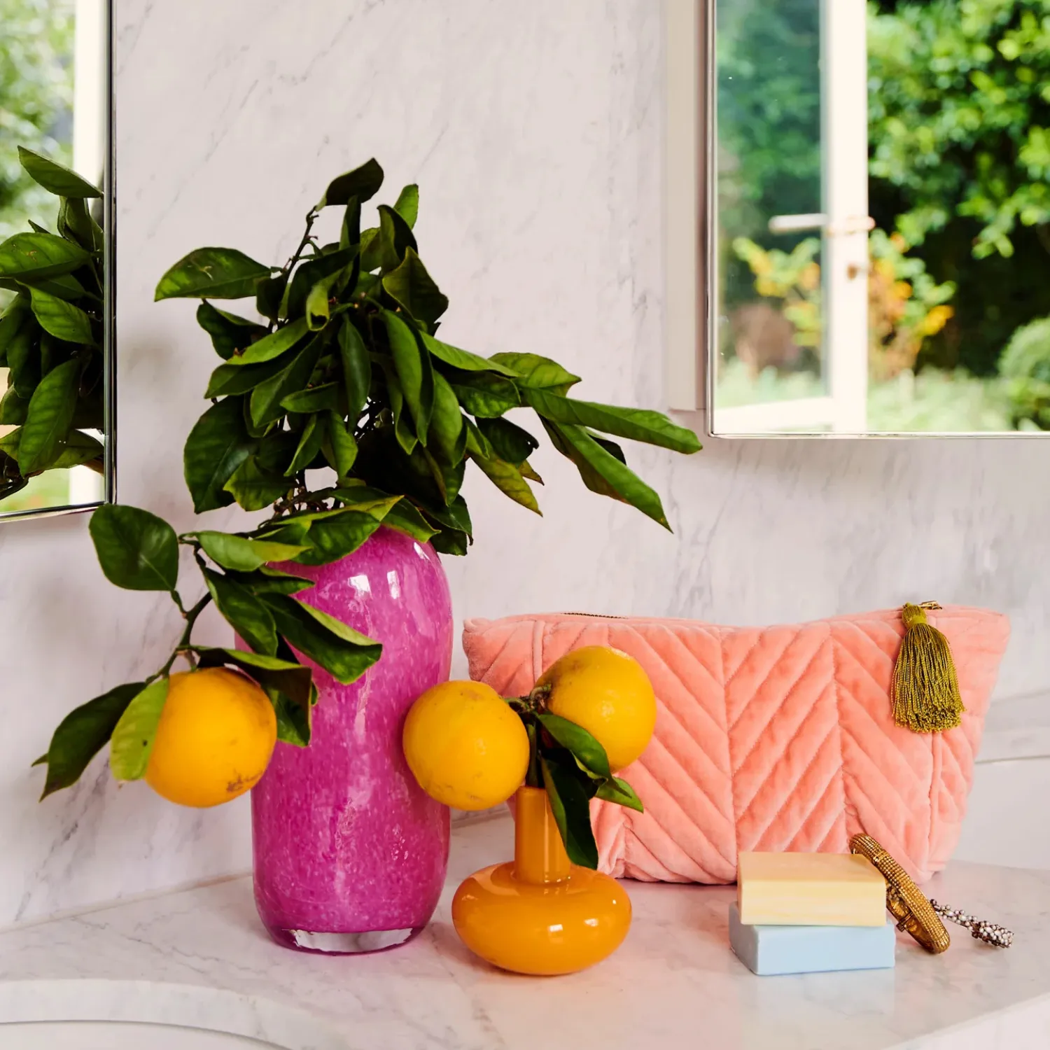 Velvet Toiletry Bag | Tuscan Sunset
