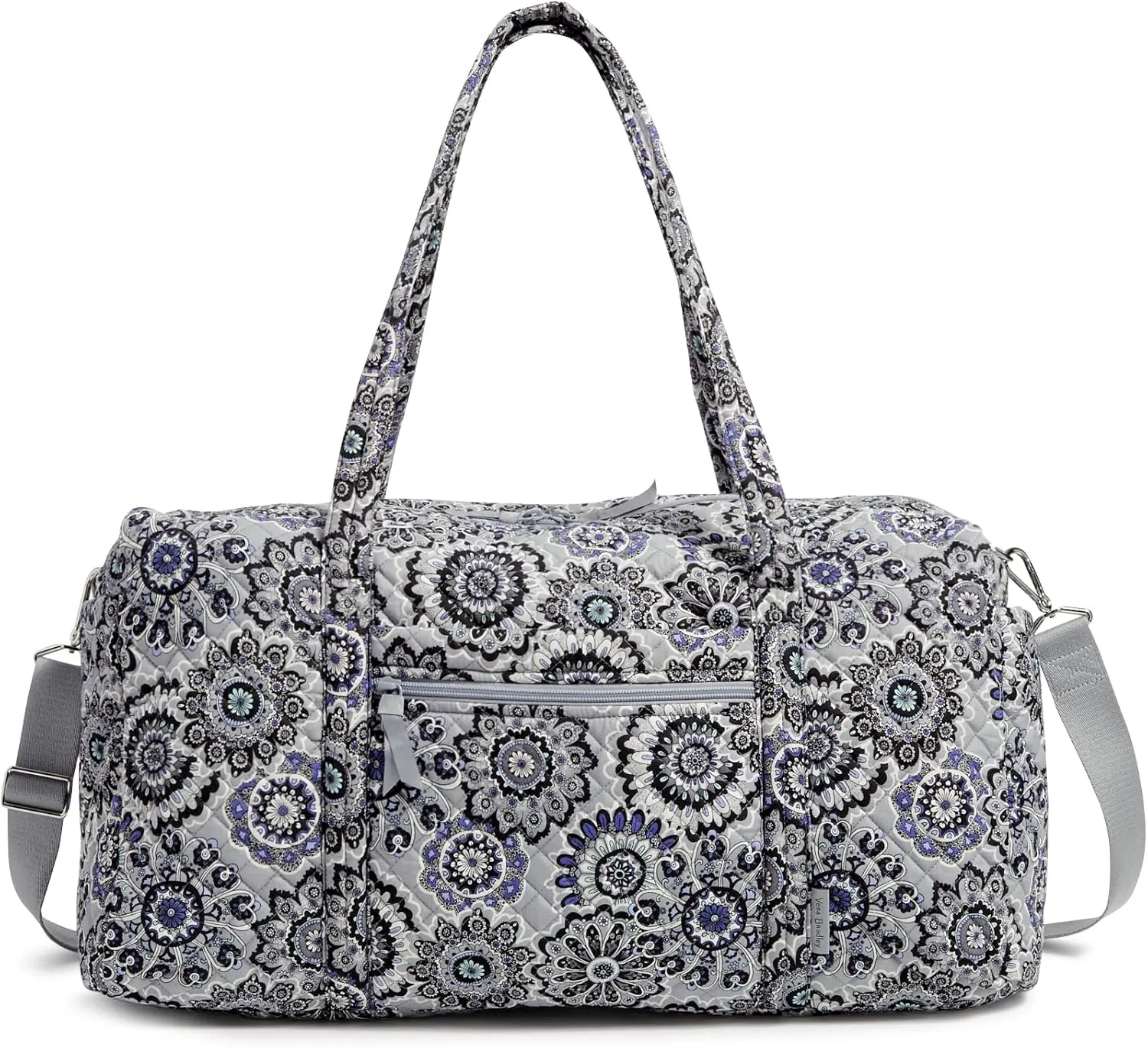 Vera Bradley Women's Cotton Large Travel Duffel Bag, Tranquil Medallion - Recycled Cotton, One Size