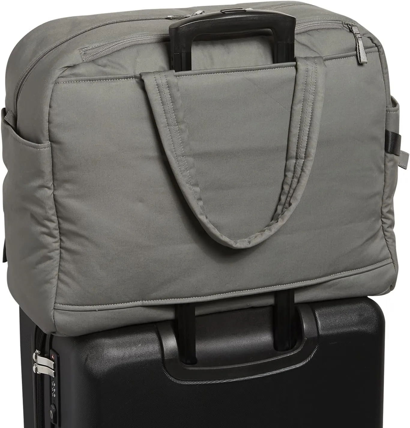 Vera Bradley Women's Cotton Utility Travel Bag, Galaxy Gray - Recycled Cotton, One Size