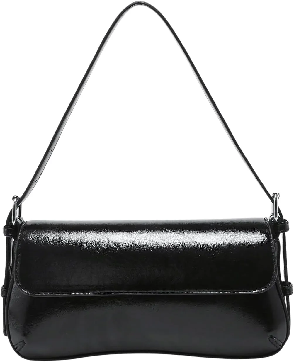 Verdusa Women's Retro Faux Oiled Leather Tote Handbag Flap Underarm Shoulder Bags
