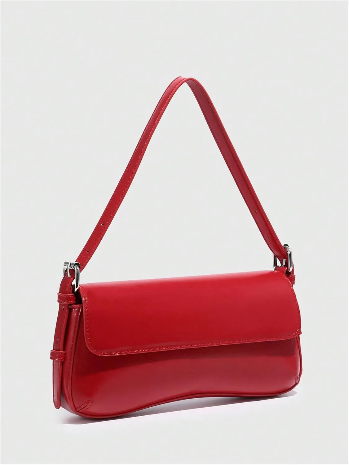Verdusa Women's Retro Faux Oiled Leather Tote Handbag Flap Underarm Shoulder Bags