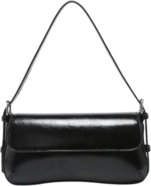 Verdusa Women's Retro Faux Oiled Leather Tote Handbag Flap Underarm Shoulder Bags