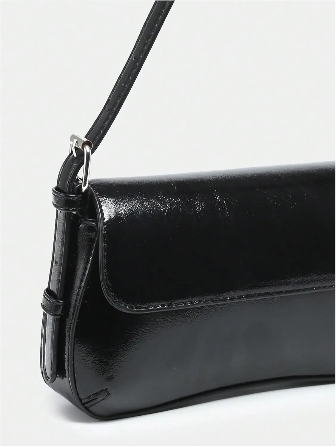 Verdusa Women's Retro Faux Oiled Leather Tote Handbag Flap Underarm Shoulder Bags