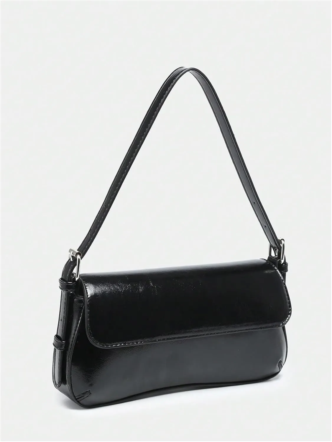 Verdusa Women's Retro Faux Oiled Leather Tote Handbag Flap Underarm Shoulder Bags