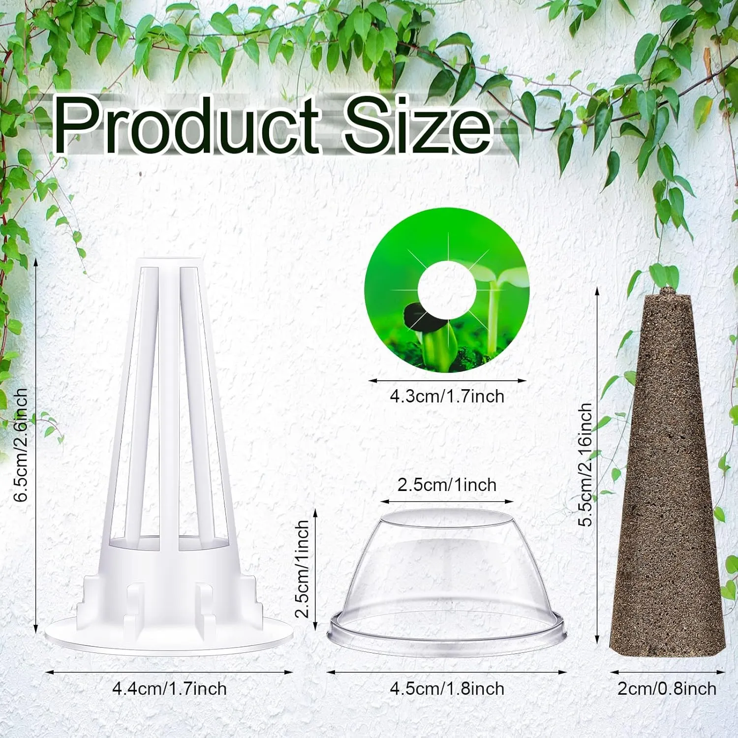 Vesici Hydroponic Pod Kit Including Grow Baskets Grow Sponges and Domes See Pod Labels Hydroponics Growing System Kit for Garden Indoor(120 Pieces)