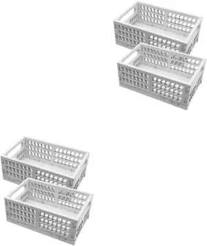 VICASKY 10pcs Mini Baskets for Dollhouse Storage Crate Organizers for Miniature Scenes Realistic Doll Accessories Compact Design for Creative Display and Collection