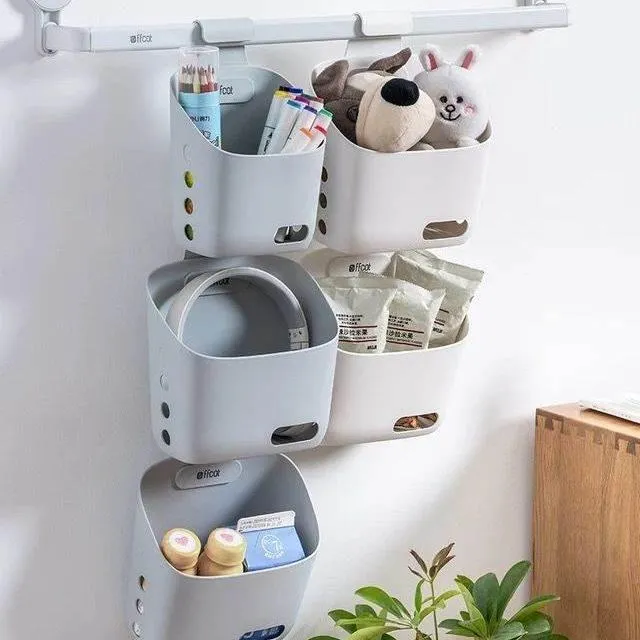Wall-Mounted Stackable Storage Basket - Simple Hanging Organizer