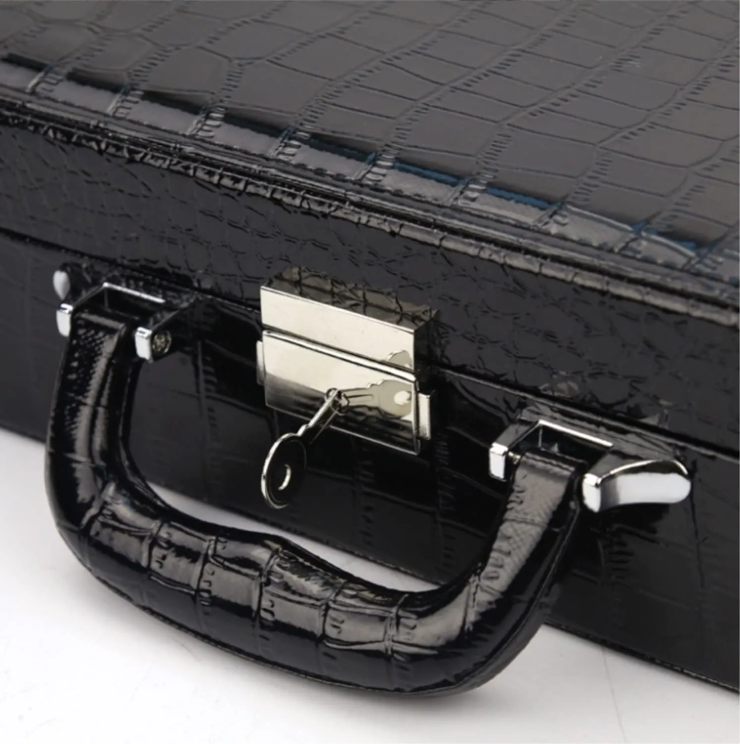 Watch Box Watch Case Watch Organizer Display Crocodile Pattern PU Leather 24 Slots 12 Positions Watch Box Watch Holder Tray Storage Case Watch Organiser Men