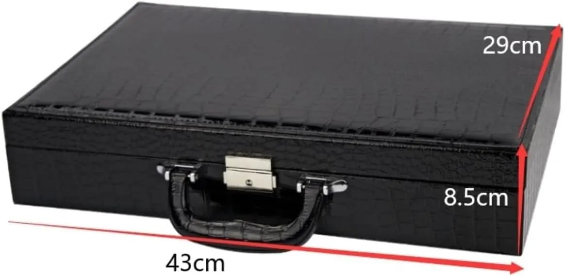 Watch Box Watch Case Watch Organizer Display Crocodile Pattern PU Leather 24 Slots 12 Positions Watch Box Watch Holder Tray Storage Case Watch Organiser Men