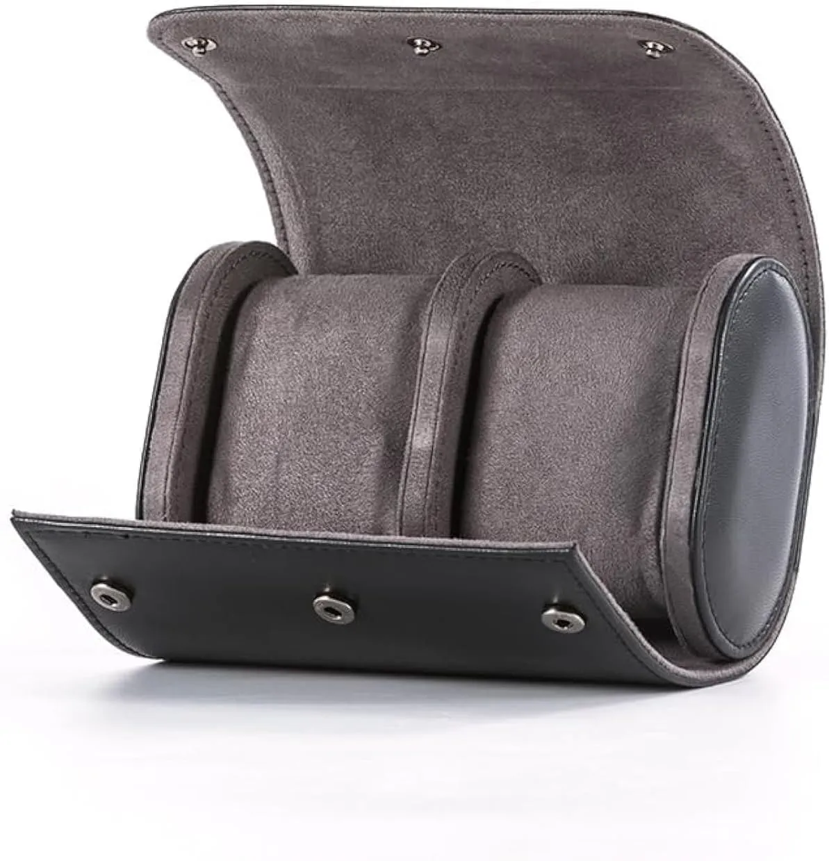 Watch Roll Travel Case - Handmade Leather Watch Rolls Box for Man - Travel Watch Roll with Velvet to Protection - Watch Roll Organizer to Home Secure Storage