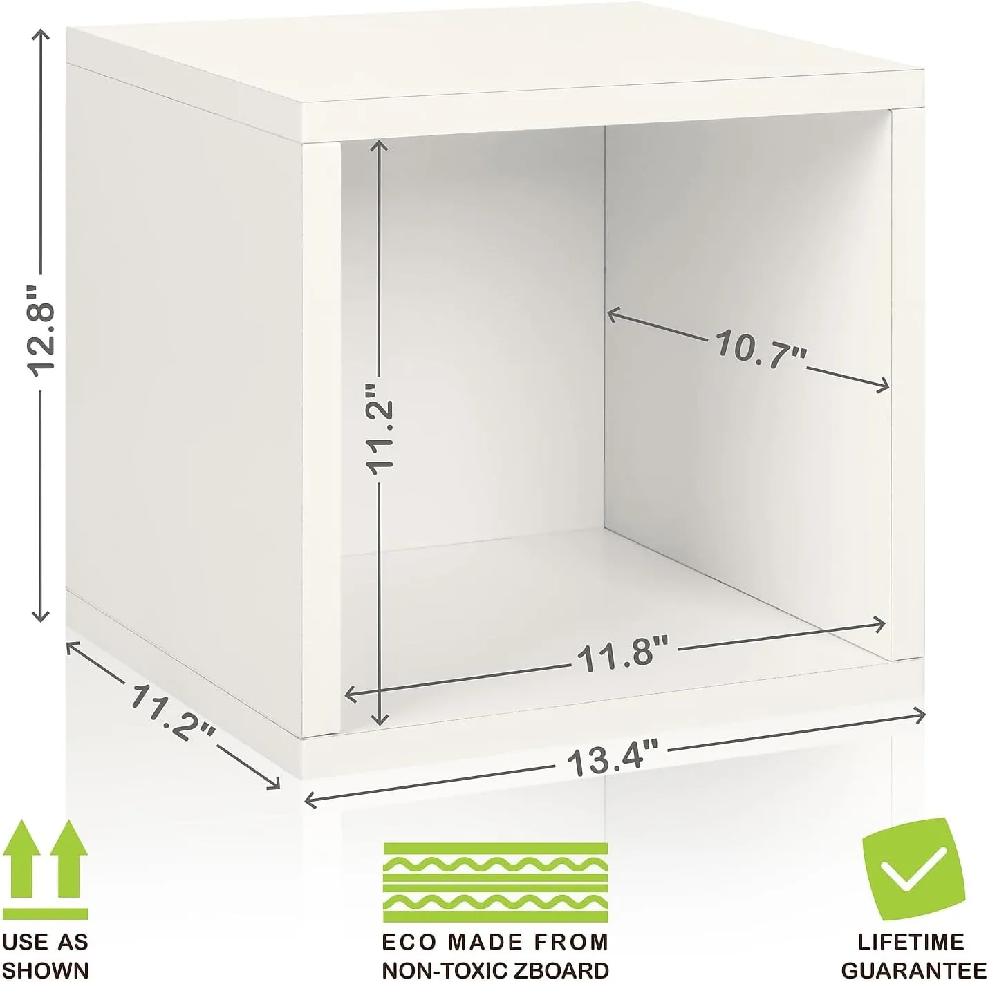 Way Basics Cube Storage - Closet Organizer Stackable Cubby Shelf (Tool-free Assembly)