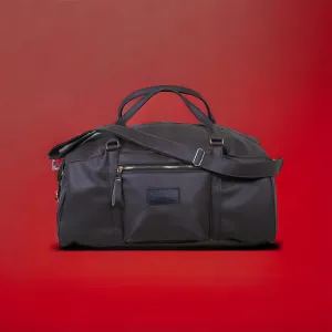 Weekender Dark Textured Brown Leather 40L Duffle Bag //