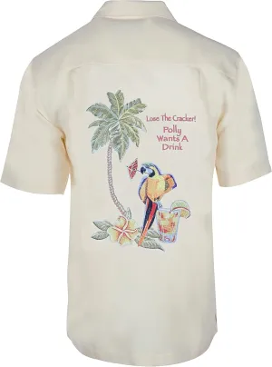 Weekender® Men's Polly's Drink Parrot Embroidered Shirt