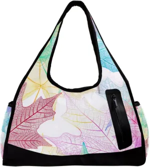Weekender Travel Bag,Small Gym Bag,Color Texture Transplant Leaves,Gym Duffle Bag