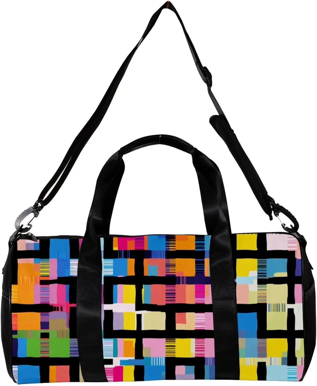Weekender Travel Bag,Small Gym Bag,Colorful Abstract Art Print,Gym Duffle Bag