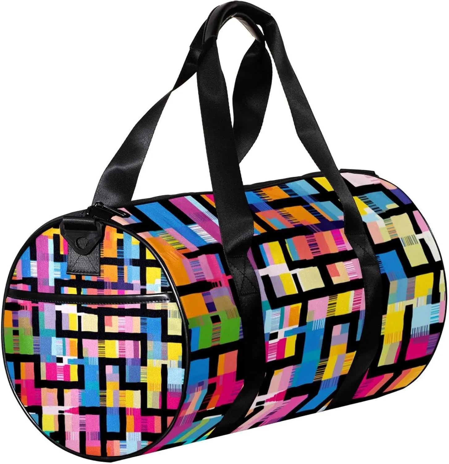Weekender Travel Bag,Small Gym Bag,Colorful Abstract Art Print,Gym Duffle Bag