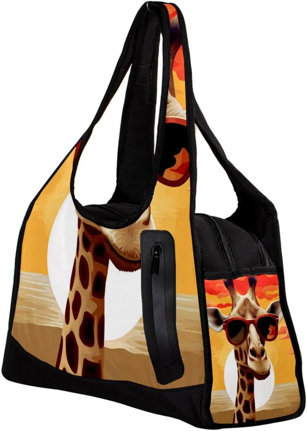 Weekender Travel Bag,Small Gym Bag,Desert Giraffe Glasses,Gym Duffle Bag