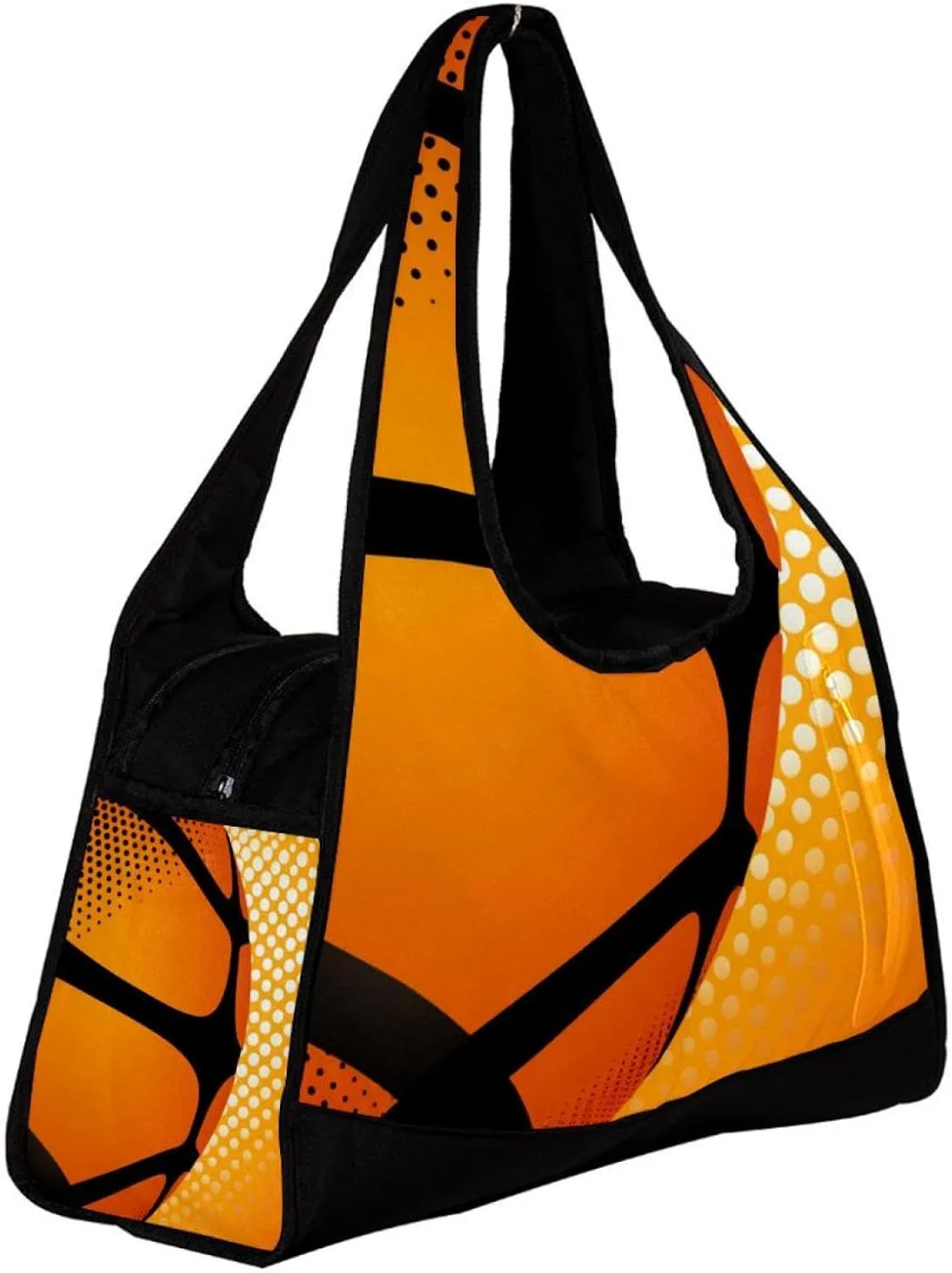 Weekender Travel Bag,Small Gym Bag,Dot Basketball Texture,Gym Duffle Bag