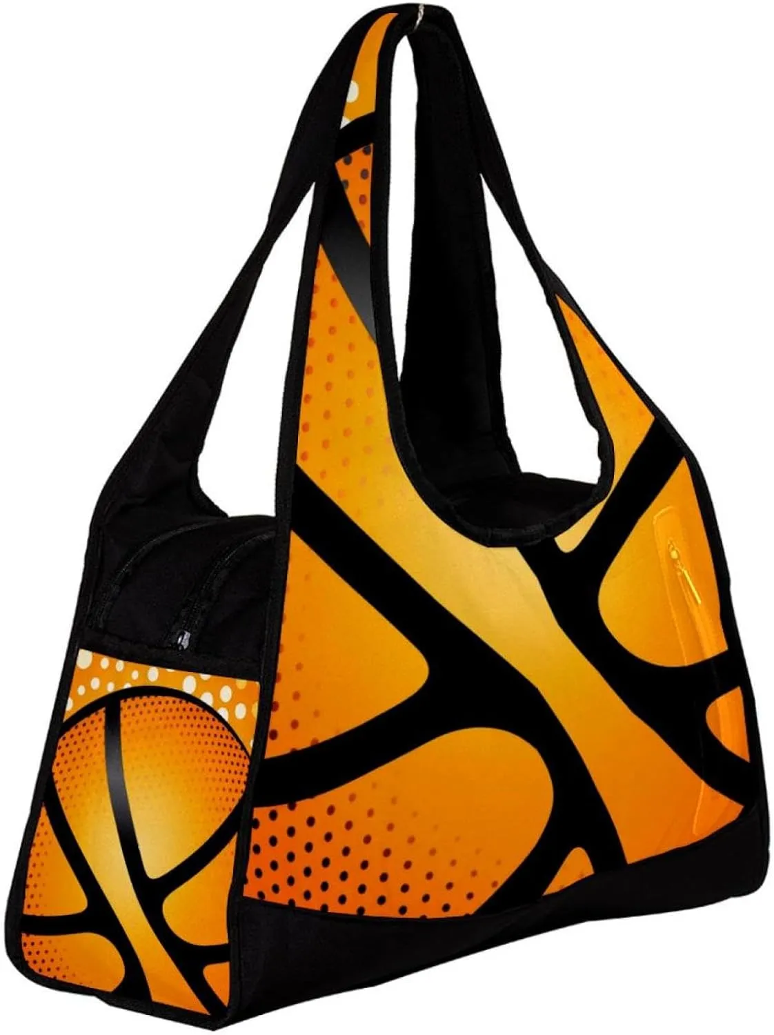 Weekender Travel Bag,Small Gym Bag,Dot Basketball Texture,Gym Duffle Bag