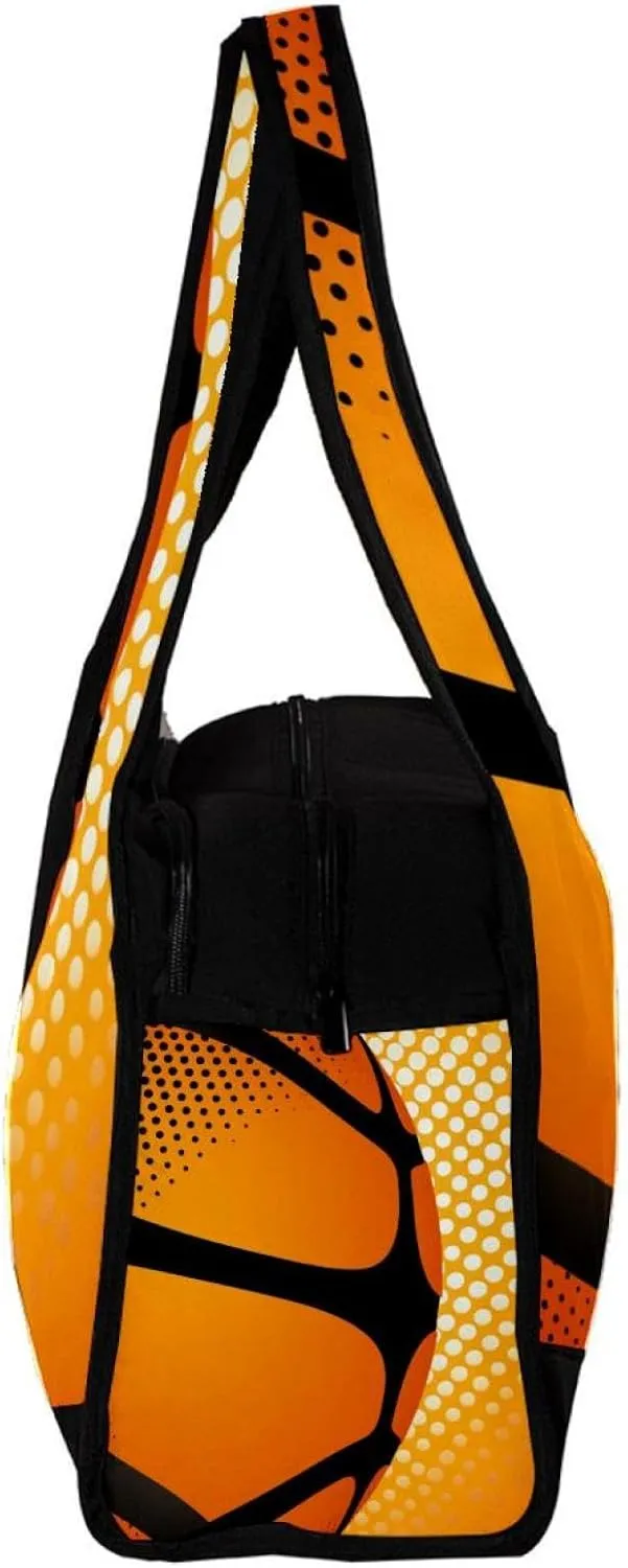 Weekender Travel Bag,Small Gym Bag,Dot Basketball Texture,Gym Duffle Bag