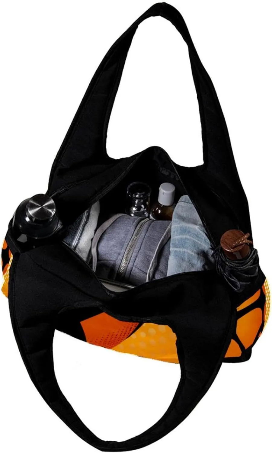 Weekender Travel Bag,Small Gym Bag,Dot Basketball Texture,Gym Duffle Bag