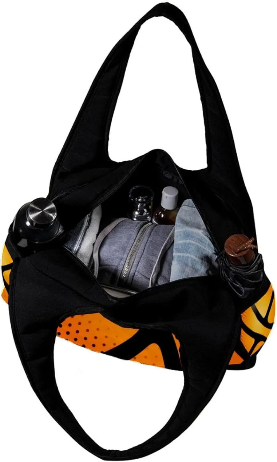 Weekender Travel Bag,Small Gym Bag,Dot Basketball Texture,Gym Duffle Bag