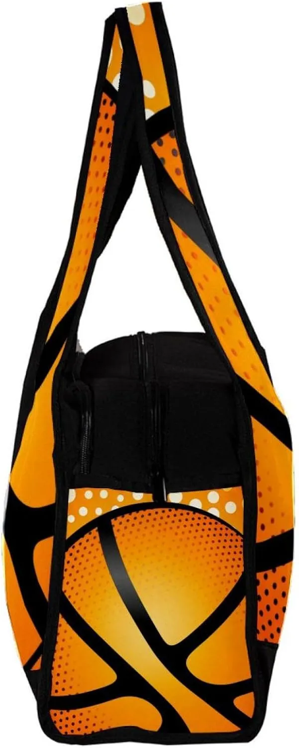 Weekender Travel Bag,Small Gym Bag,Dot Basketball Texture,Gym Duffle Bag