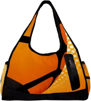 Weekender Travel Bag,Small Gym Bag,Dot Basketball Texture,Gym Duffle Bag