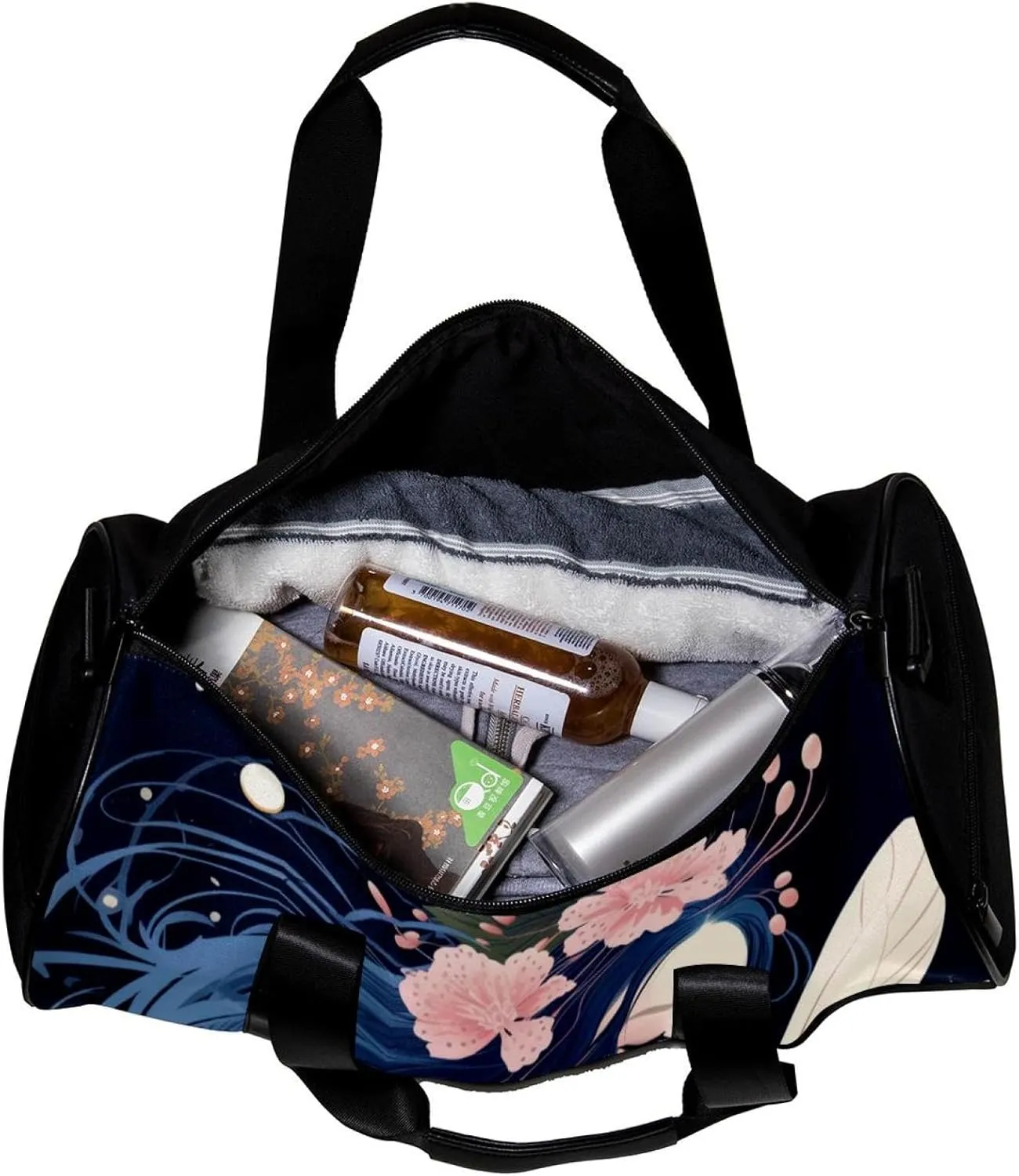 Weekender Travel Bag,Small Gym Bag,Fantasy Flower Flower Girl,Gym Duffle Bag