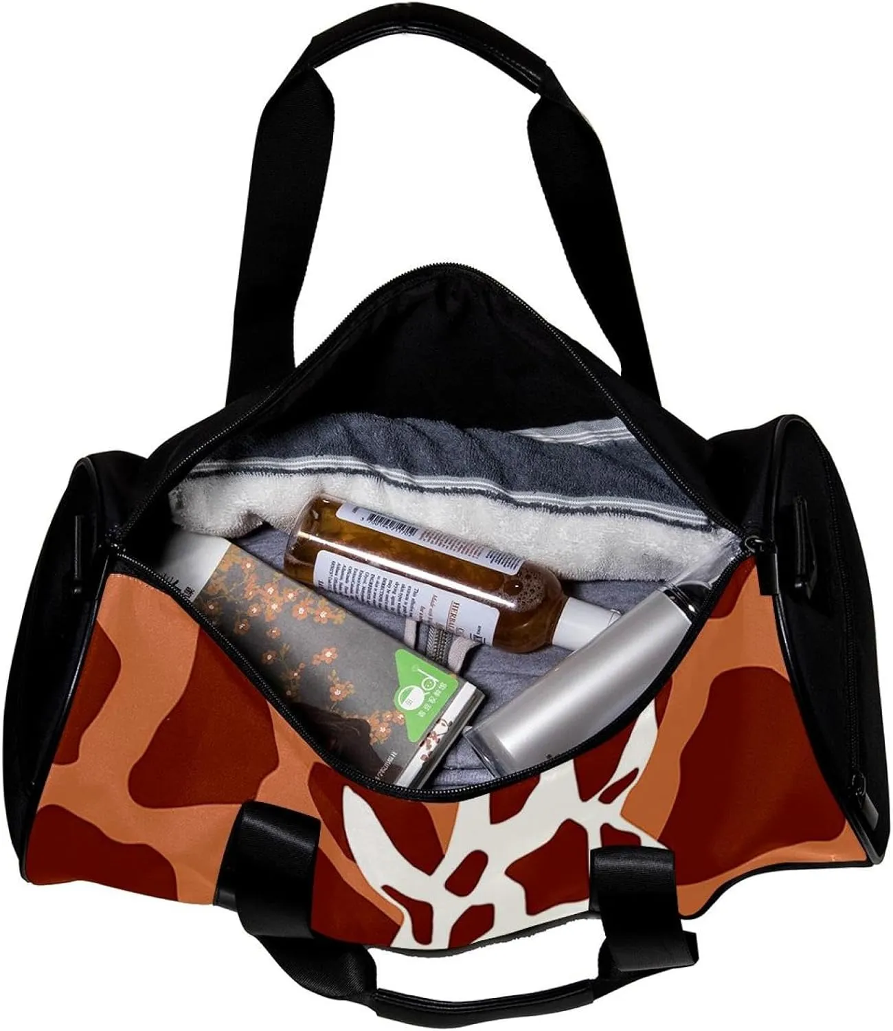 Weekender Travel Bag,Small Gym Bag,Free Giraffe Print Vector,Gym Duffle Bag