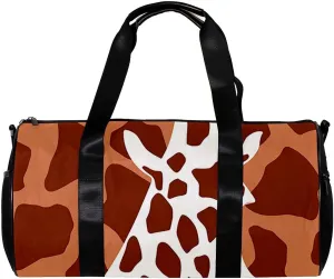 Weekender Travel Bag,Small Gym Bag,Free Giraffe Print Vector,Gym Duffle Bag