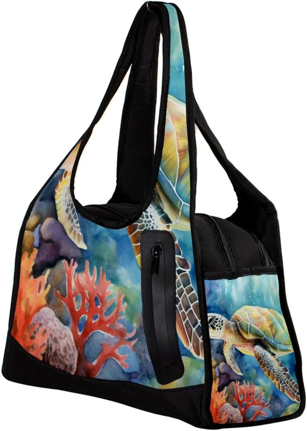 Weekender Travel Bag,Small Gym Bag,Underwater Animal Sea Turtle,Gym Duffle Bag