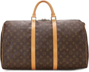 What Goes Around Comes Around Women's Pre-Loved Louis Vuitton Monogram Keep All Duffle 50, Brown, One Size