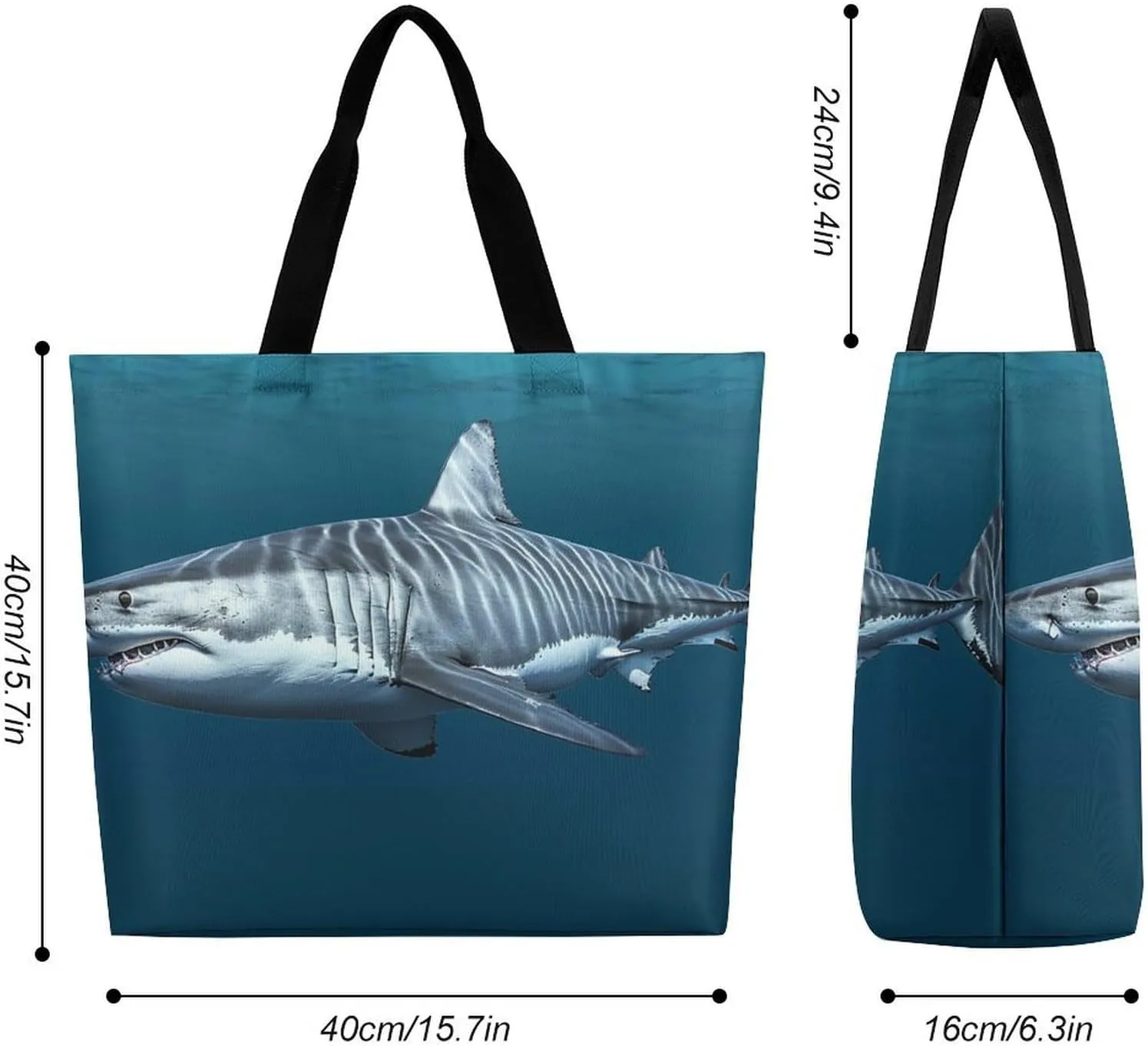 White Head Eagle Tote Bag for Women Reusable Grocery Shoulder Bags Shopping Bag for Travel, Groceries