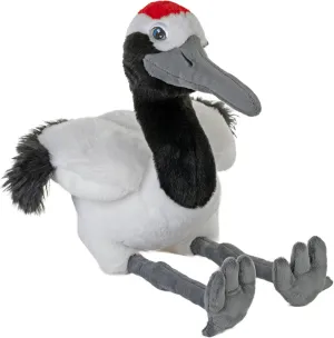 Wild Republic Cuddlekins Eco Red Crowned Crane, Stuffed Animal, 12 inch, Plush Toy, Eco-Friendly
