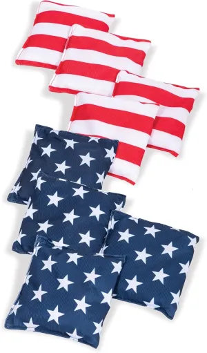Wild Sports Regulation Size Cornhole Bags - Set of 8 Premium Bean Bag Toss Bags - 16oz Official Weight