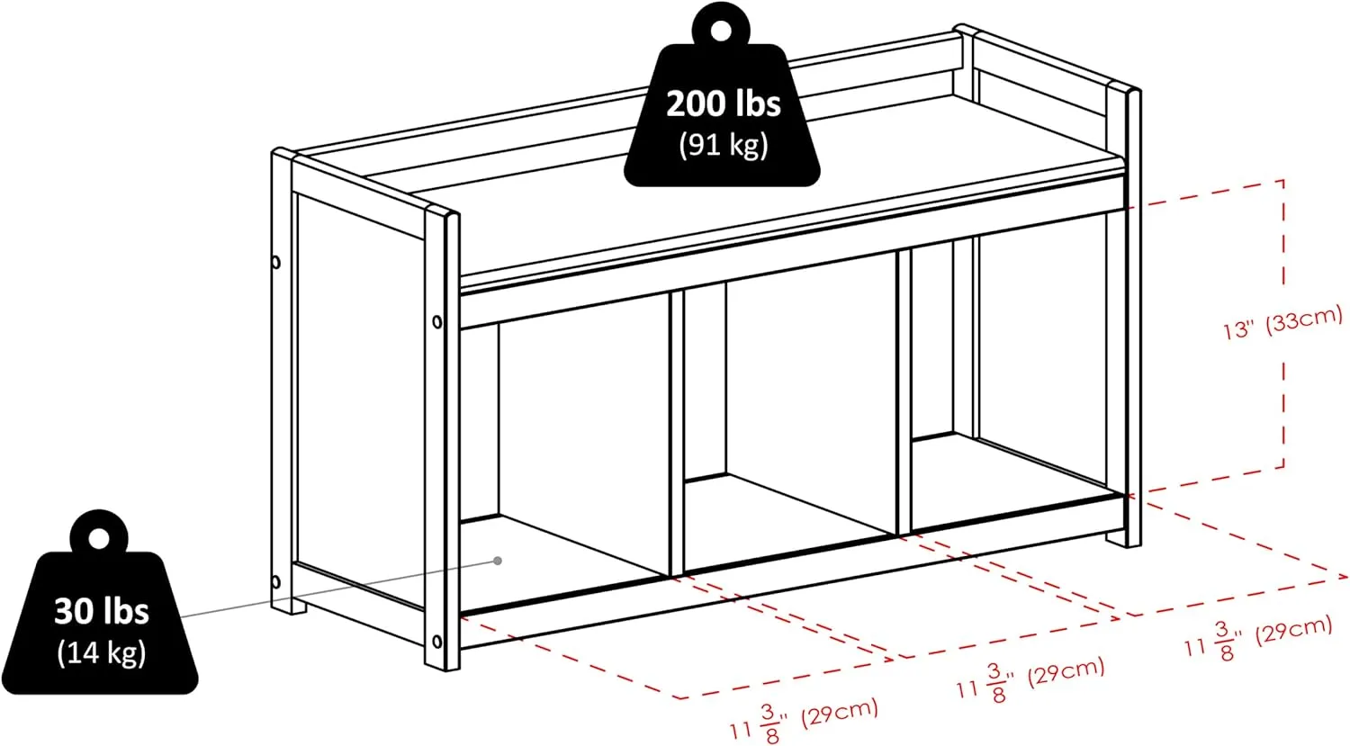 Winsome Addison Bench, Only Ben, Dark Espresso