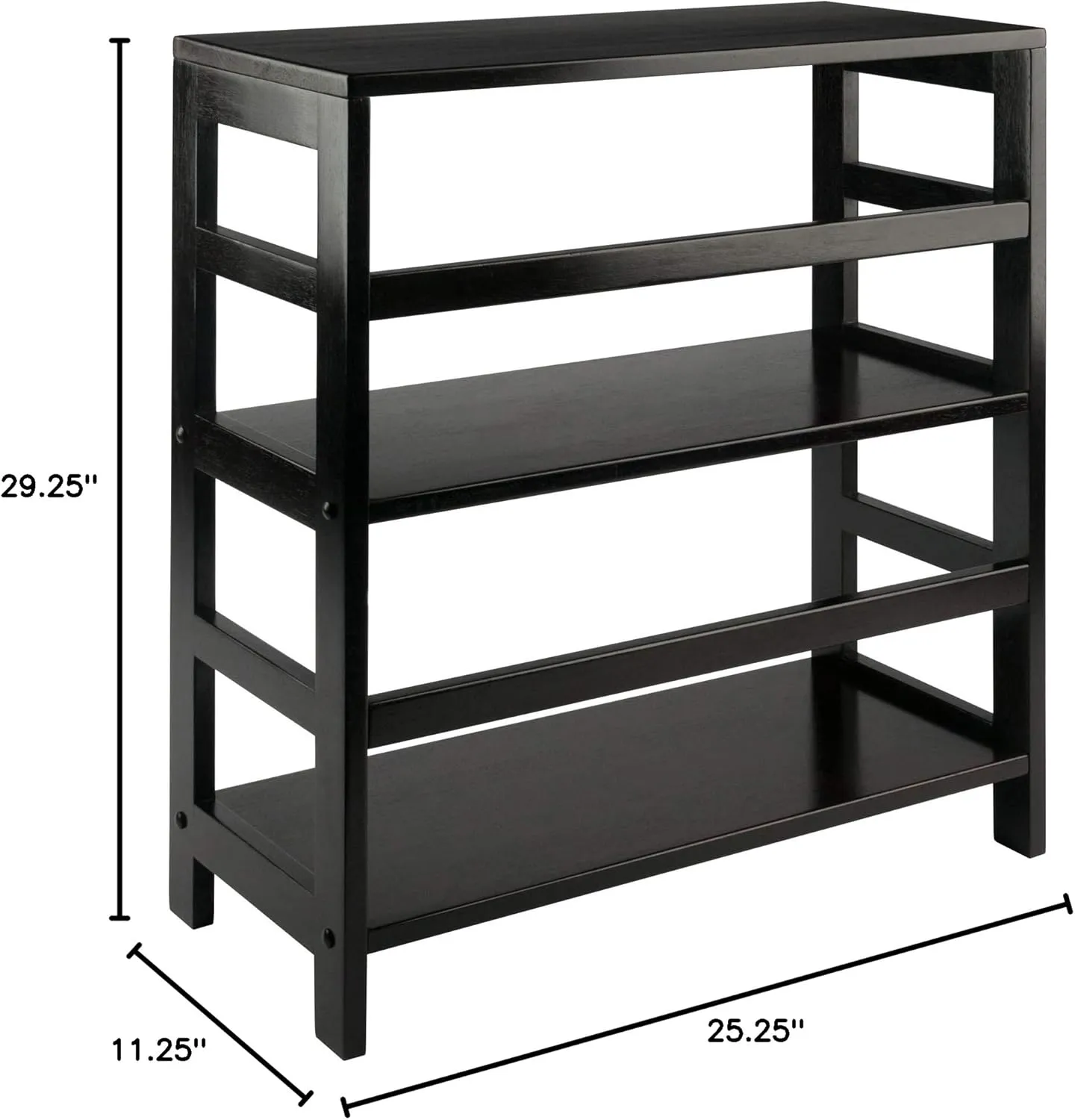 Winsome Wood Leo model name Shelving, Small and Large, Espresso